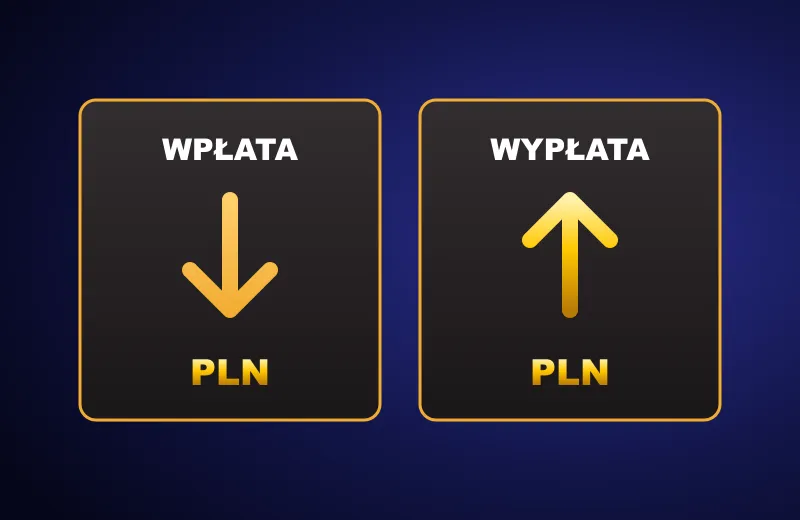 Dwie karty kasy kasyno Cazeus: wpłata i wypłata w PLN